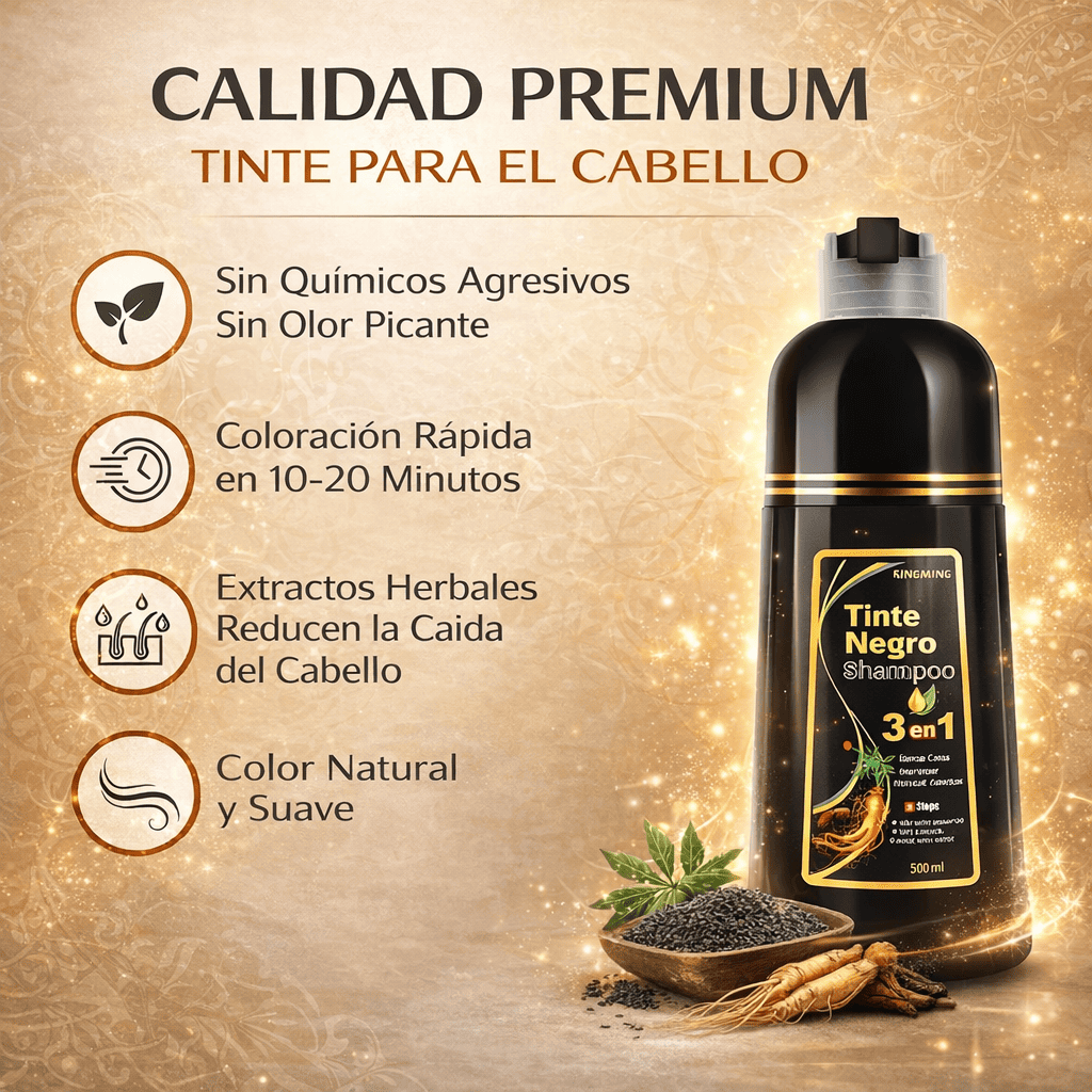 CHAO CANAS® – El shampoo que ayuda a cubrir las canas mientras cuida tu cabello 500 ml