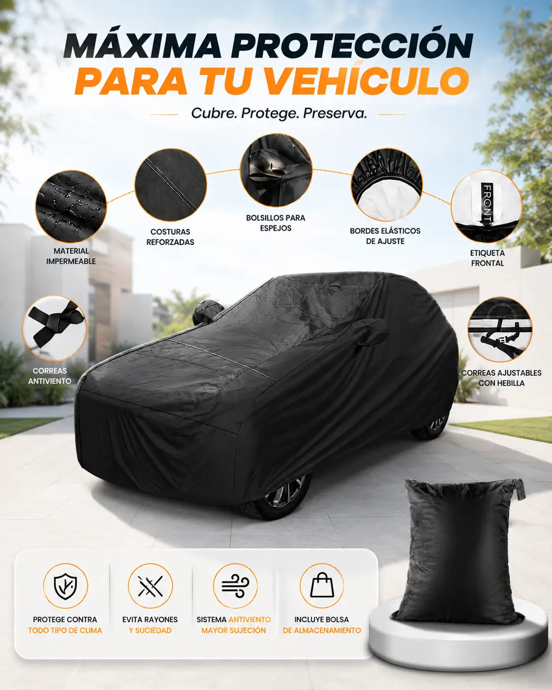 Funda Cobertor para Carro Wagen Deluxe - Doble Faz