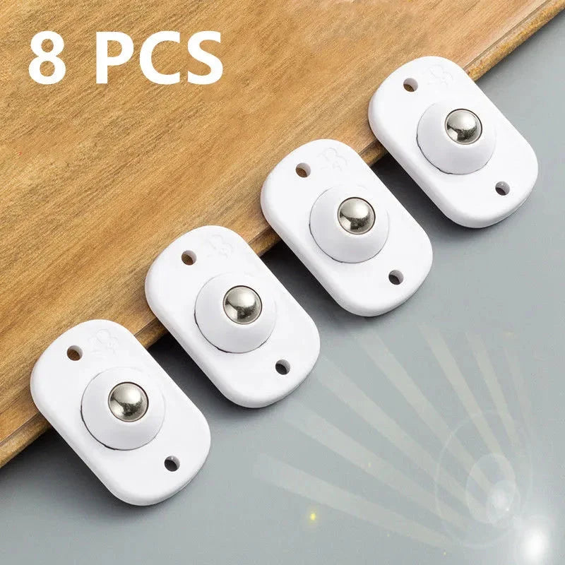 Mini ruedas giratorias adhesivas 360° - 8 UNIDADES
