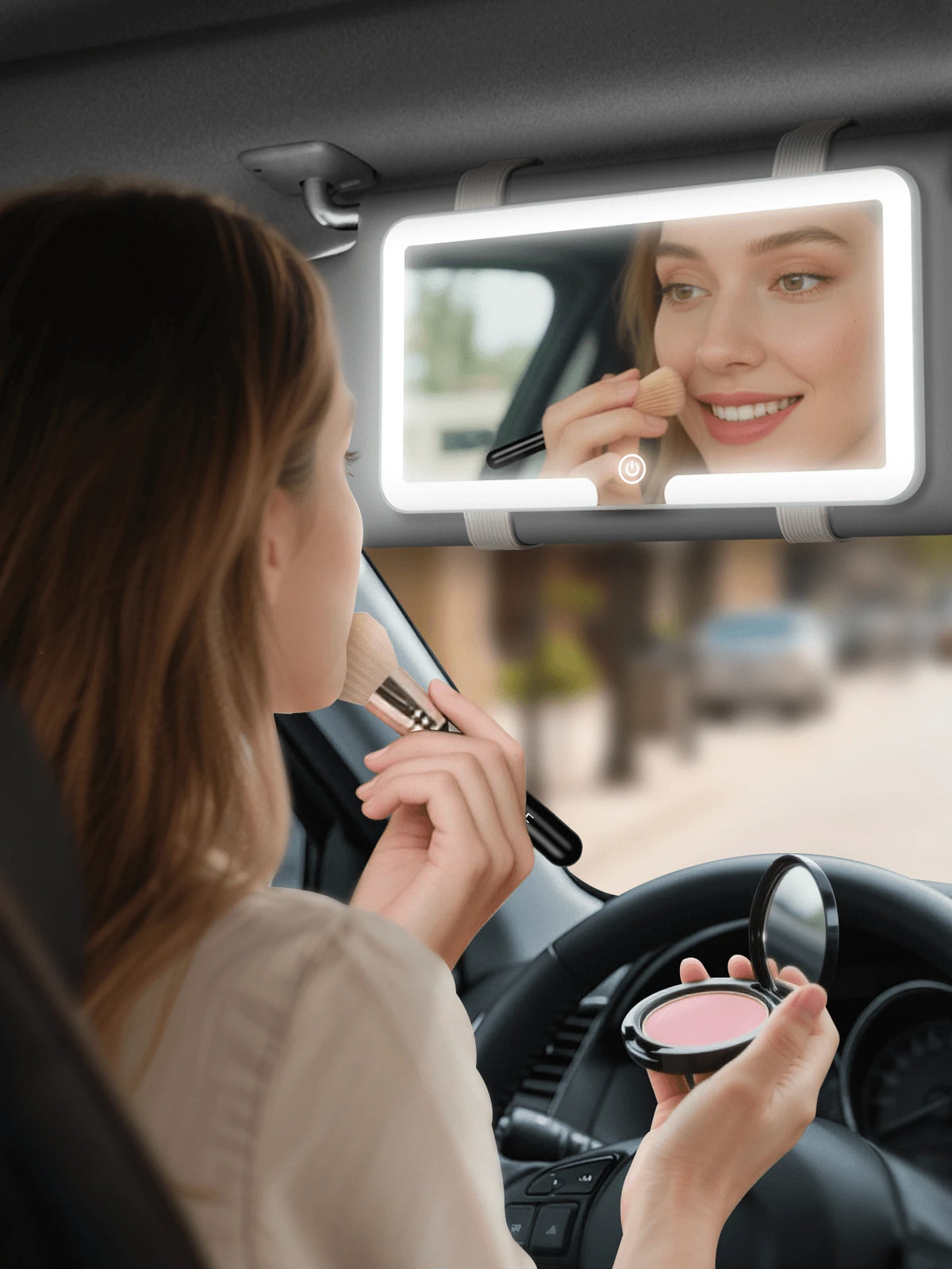 Espejo LED de Maquillaje para Carro Velora®