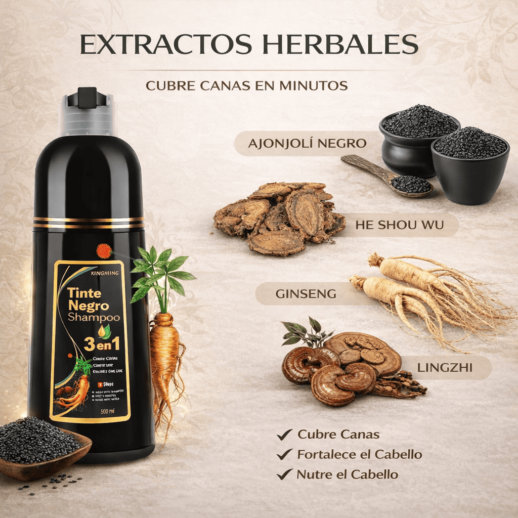 CHAO CANAS® – El shampoo que ayuda a cubrir las canas mientras cuida tu cabello 500 ml