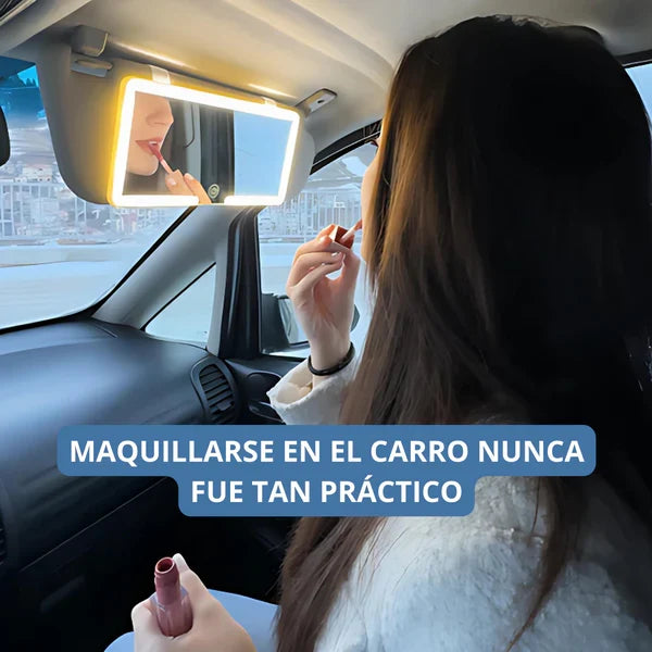 Espejo LED de Maquillaje para Carro Velora®