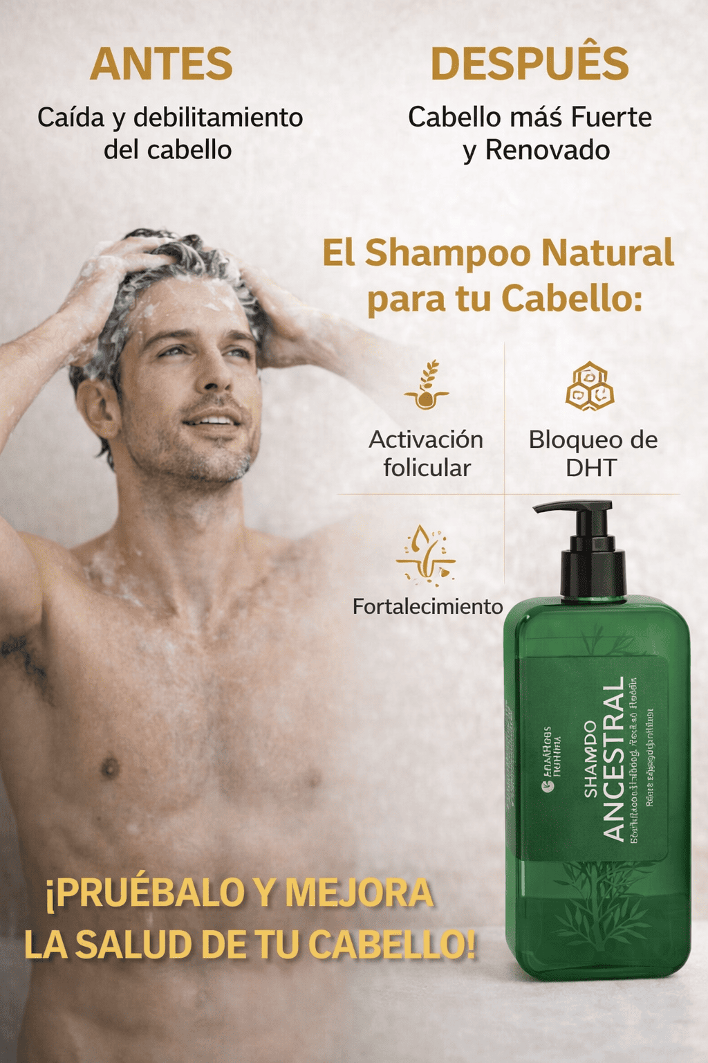 Champú activador de raíces ANCESTRAL Premium 500 ml